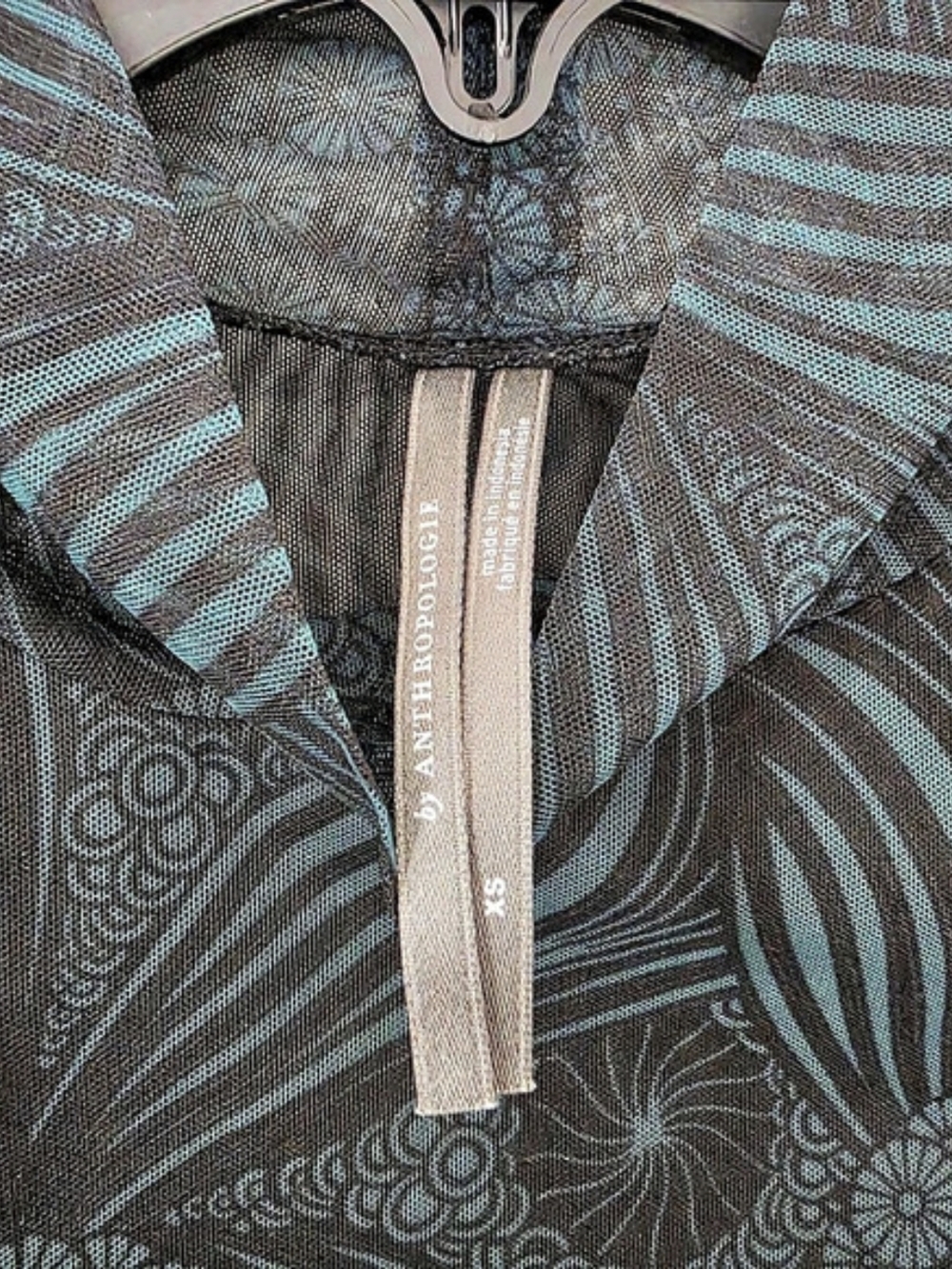 Anthropologie Mesh Long Sleeve Top XS - Picture 3 of 3